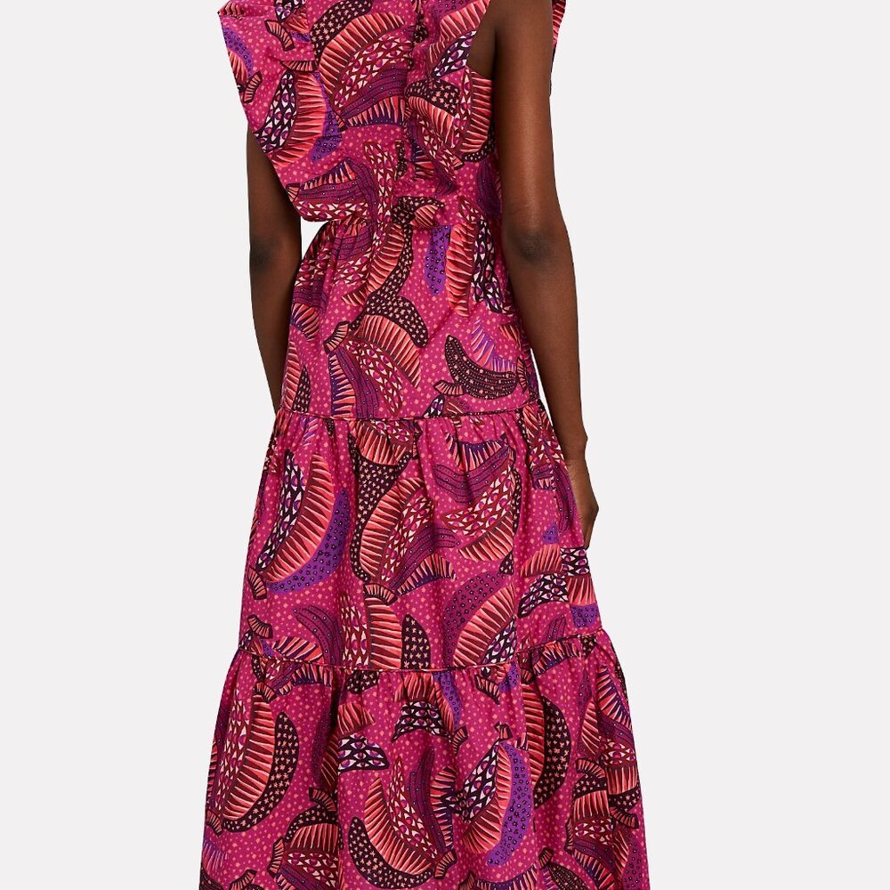 Farm Rio wild bananas, ruffled midi dress - Picture 3 of 7